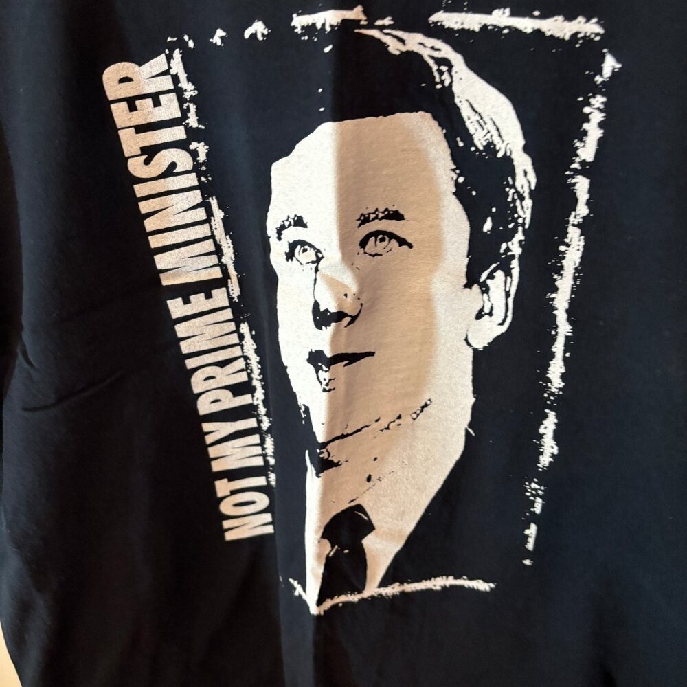 Sainte Catherines "Not my Prime Minister" tshirt Youth Large